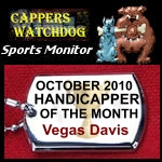 number one ranked handicapper at Cappers Watchdog monitor service