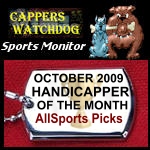 number one ranked handicapper at Cappers Watchdog monitor service